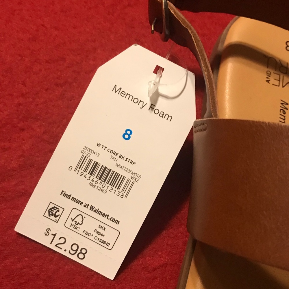 NWT TIME and TRU Memory Foam Sandals - Picture 3 of 13